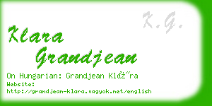 klara grandjean business card